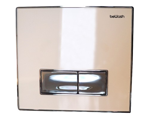 Инсталляция beWash BW74 K500RZVP0500BYC00000 для унитаза с клавишей смыва Белое стекло Хром