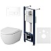 Комплект унитаза с инсталляцией AM.PM Awe IS47001.111738 с сиденьем Микролифт и Белой клавишей смыва