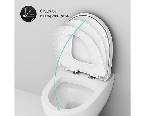 Комплект унитаза с инсталляцией AM.PM Awe IS47001.111738 с сиденьем Микролифт и Белой клавишей смыва