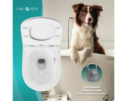 Унитаз Owl 1975 Wave Cirkel-H TOWLT190801 подвесной с сиденьем Микролифт