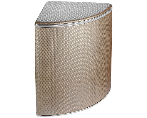 Корзина для белья Geralis RBH-U Ромб Бежевая темная, кант Хром, угловая