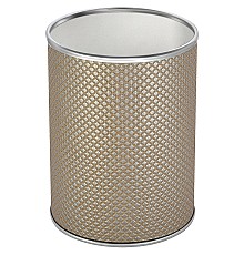 Ведро для мусора Geralis M-RBH-B Ромб Бежевое темное, кант Хром, 3 л