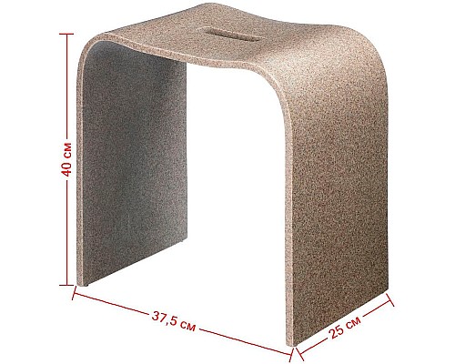 Стульчик для ванной Geralis T-S-V Песочный с вырезом