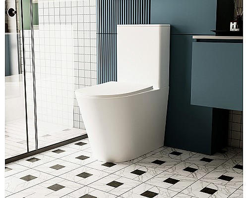 Унитаз компакт Abber Bequem AC1112TMW Белый матовый с бачком и сиденьем Микролифт