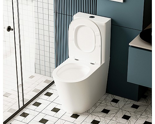 Унитаз компакт Abber Bequem AC1112TMW Белый матовый с бачком и сиденьем Микролифт