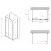 Душевой уголок Abber Schwarzer Diamant 120x80 профиль Черный стекло матовое