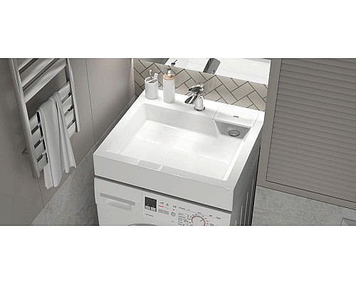 Раковина Azario Slim 60 CS00078302 на стиральную машину Белая