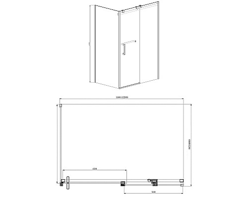 Душевой уголок Azario Vancouver 120х90 AZ-NKF1131-R 900 профиль Серебро стекло прозрачное