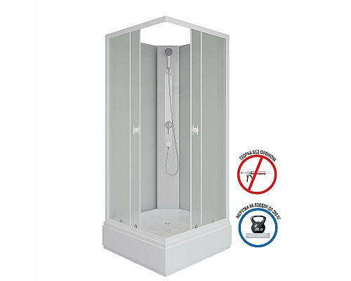 Душевая кабина Niagara Promo 80x80 P80/26Q/MT/BK без гидромассажа