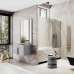 Шторка на ванну Maybah Glass 300x1400 в узком профиле Бронза стекло бронзовое матовое