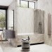 Шторка на ванну Maybah Glass 300x1400 в узком профиле Бронза стекло бронзовое матовое