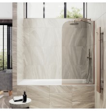 Шторка на ванну Maybah Glass 500x1400 в узком профиле Бронза стекло бронзовое