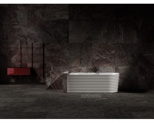 Ванна из искусственного камня Abber Stein 170x80 AS9651 L без гидромассажа