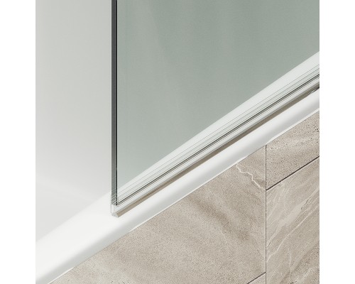 Шторка на ванну Maybah Glass MGV-597-2 500x1400 поворотная на монопетле Бронза стекло прозрачное