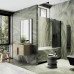 Шторка на ванну Maybah Glass 500x1400 поворотная на монопетле Черный стекло графитовое матовое