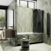 Шторка на ванну Maybah Glass 500x1400 поворотная на монопетле Черный стекло графитовое матовое