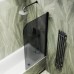 Шторка на ванну Maybah Glass 500x1400 поворотная на монопетле Черный стекло графитовое матовое