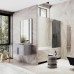 Шторка на ванну Maybah Glass 500x1400 поворотная на монопетле Бронза стекло графитовое матовое