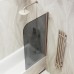 Шторка на ванну Maybah Glass 500x1400 поворотная на монопетле Бронза стекло графитовое матовое