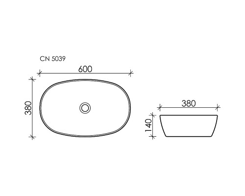Раковина-чаша Ceramicanova Element 60 CN5039 Белая