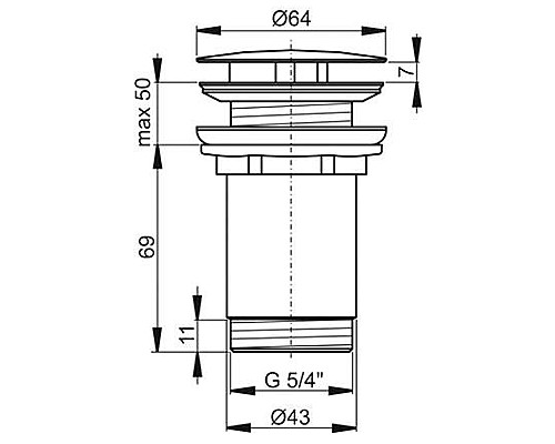 Донный клапан Ravak X01799 Белый вельвет