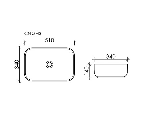 Раковина-чаша Ceramicanova Element 51 CN5043 Белая