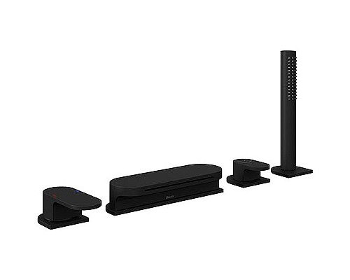 Смеситель на борт ванны Ravak Chrome CR 025.20BL X070445 Черный матовый