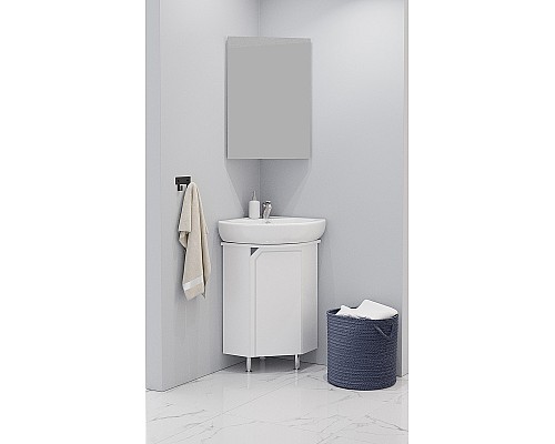 Тумба под раковину Corozo Сириус 40 SD-00001645 угловая Белая