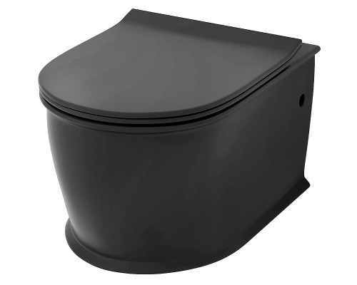 Унитаз Grossman Retro GR-4482BMS подвесной Черный матовый с сиденьем Микролифт