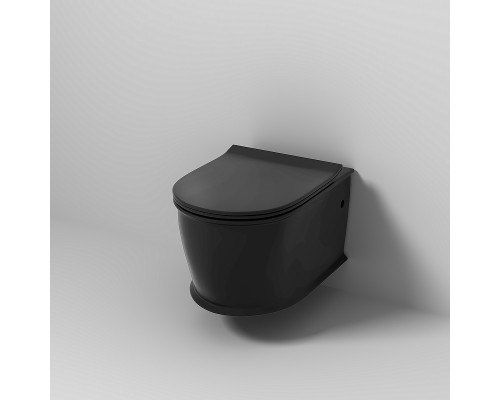 Унитаз Grossman Retro GR-4482BMS подвесной Черный матовый с сиденьем Микролифт