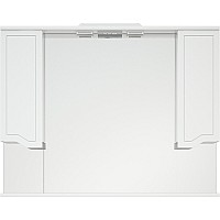 Зеркало со шкафом Corozo Мирра 105/С SD-00001545 с подсветкой Белое с механическим выключателем
