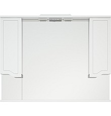 Зеркало со шкафом Corozo Мирра 105/С SD-00001545 с подсветкой Белое с механическим выключателем