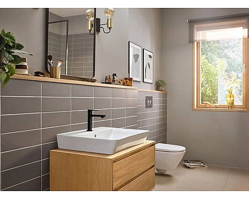 Смеситель для раковины Hansgrohe Rebris E 72560670 Черный матовый