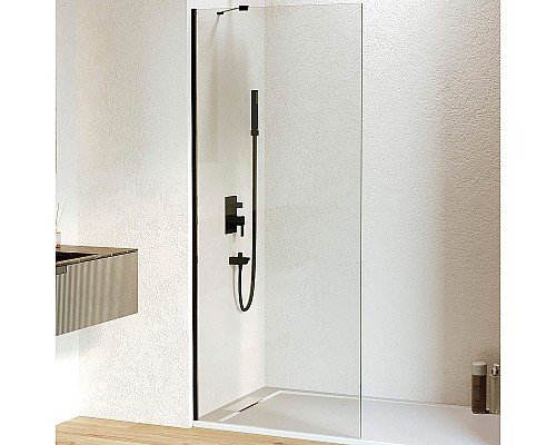 Душевая перегородка RGW Walk In WA-110B 80 351011008-14 профиль Черный стекло прозрачное