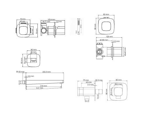 Смеситель для ванны WasserKRAFT Naab A8651.312.314.326.087.103 Хром