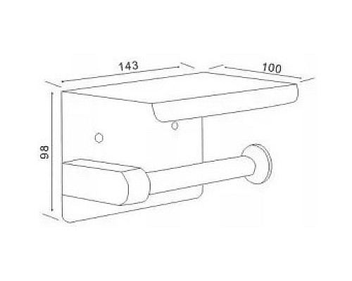 Держатель туалетной бумаги D-Lin D201507 Черный матовый