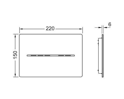 Клавиша смыва Tece Solid 9240452 Белая глянцевая