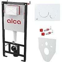 Инсталляция Alcaplast AM101/1120-4:1 RU M670-0001 для унитаза с Белой клавишей смыва