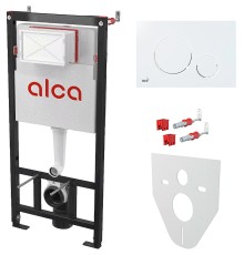 Инсталляция Alcaplast для унитаза с Белой клавишей смыва
