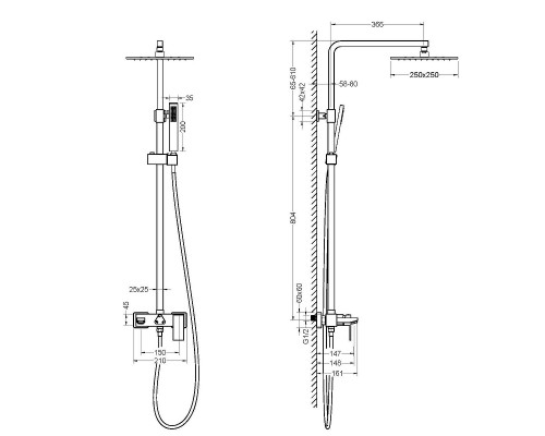 Душевая система Timo Selene SX-1030/16 Белая матовая