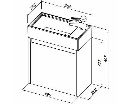 Тумба с раковиной Aquanet Nova Lite 50 302520 подвесная Дуб рошелье Тумба с раковиной Aquanet Nova Lite 50 302520 подвесная Дуб рошелье