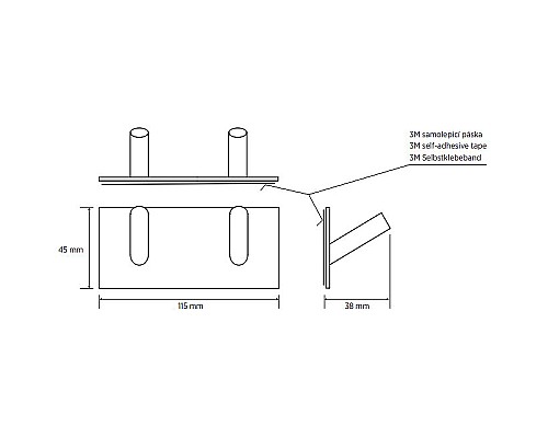 Вешалка для полотенец Bemeta Easy 163106270 Черная матовая