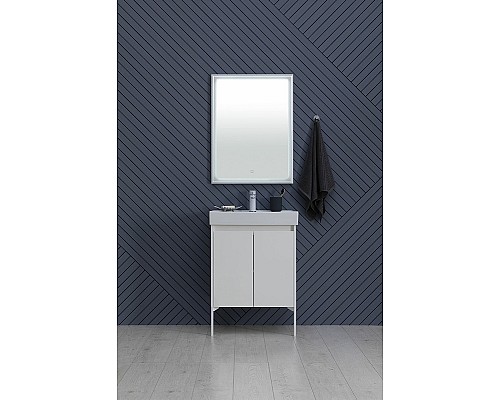 Тумба с раковиной Aquanet Nova Lite 60 302523 подвесная Белый глянец