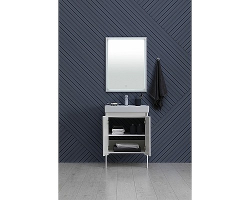 Тумба с раковиной Aquanet Nova Lite 60 302523 подвесная Белый глянец