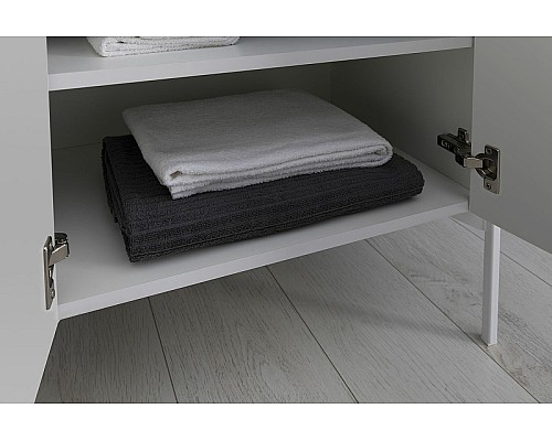 Тумба с раковиной Aquanet Nova Lite 60 302523 подвесная Белый глянец