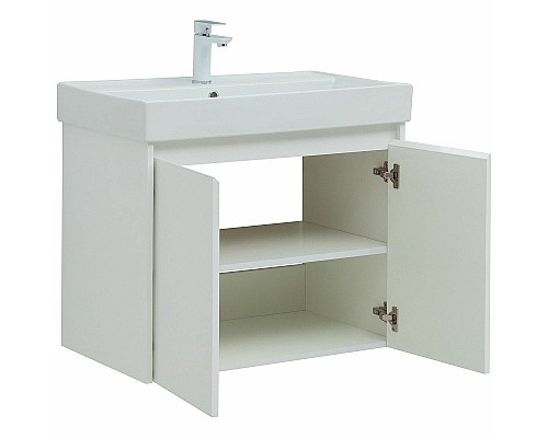Тумба с раковиной Aquanet Nova Lite 75 302526 подвесная Белый глянец Тумба с раковиной Aquanet Nova Lite 75 302526 подвесная Белый глянец