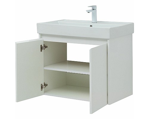 Тумба с раковиной Aquanet Nova Lite 75 302526 подвесная Белый глянец Тумба с раковиной Aquanet Nova Lite 75 302526 подвесная Белый глянец