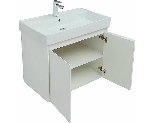 Тумба с раковиной Aquanet Nova Lite 75 302526 подвесная Белый глянец Тумба с раковиной Aquanet Nova Lite 75 302526 подвесная Белый глянец