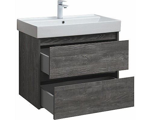 Тумба под раковину Aquanet Nova Lite 75 287890 подвесная Дуб серый