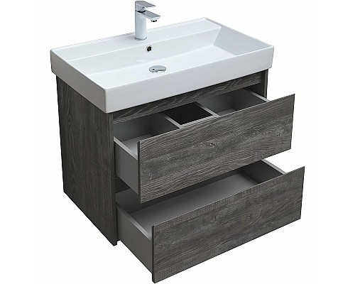 Тумба под раковину Aquanet Nova Lite 75 287890 подвесная Дуб серый